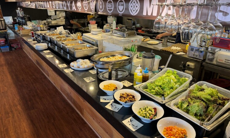 松之家の朝食ビュッフェ