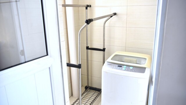 Stargateの各部屋のバルコニーにある洗濯機